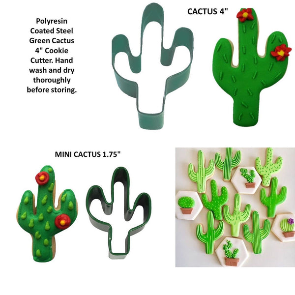 Cactus Llama Cookie Cutters Bundle, Fondant Cutter Molds, Plaque Frame Decoration Set,  Writer Bottle, Scribe Tool, Edible Glitter Recipe