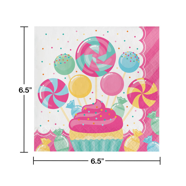 Candy Bouquet Party Napkins Set of 16, Candyland Themed Party, Candy Party Supplies, Candyland Birthday Party Decorations