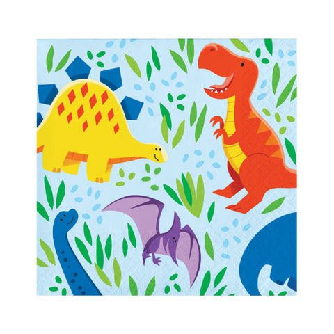 Dinosaur Party Napkins Set of 16, Dinosaur Themed Party, Dinosaur Party Supplies, Dinosaur Birthday Party Decorations, Prehistoric Party