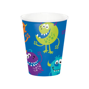 Fun Monsters Party Cups Set of 8, Monster Themed Party, Monster Party Supplies, Monster Birthday Party Decorations, Toddler Party