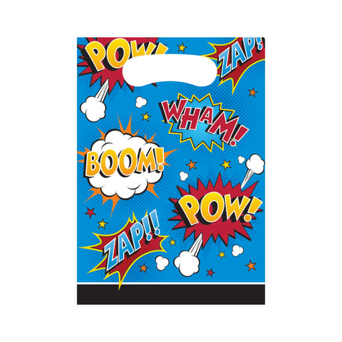 Superhero Slogans Treat Bags Set of 8, Superhero Theme, Superhero Party Supplies, Superhero Birthday Party Decorations, Superhero Party