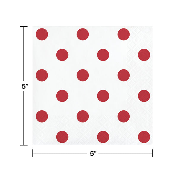 Party Pack | Dots and Stripes | Red Stripes and Polka Dots Party Plates | Cups | Napkins | Tablecover | Reversible | All Occasion