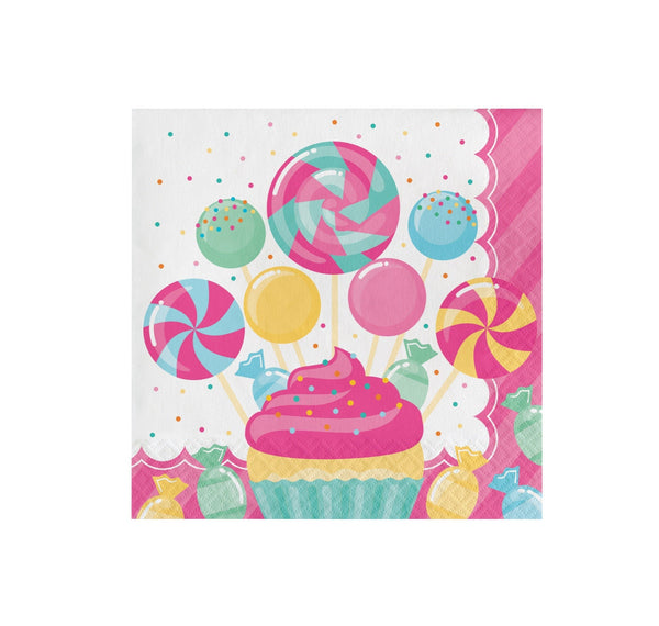 Candy Bouquet Party Napkins Set of 16, Candyland Themed Party, Candy Party Supplies, Candyland Birthday Party Decorations