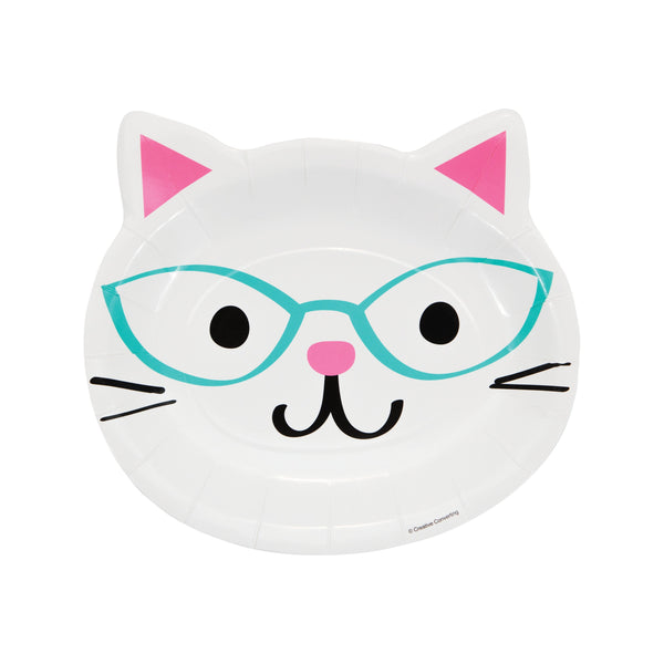 PURRFECT Party Birthday Party Plates , Cat Party Supplies, Kitty Party, Cat Shaped Plates, , Kitty Cat Birthday