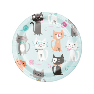 PURRFECT Party Birthday Party Plates, Cat Party Supplies, Kitty Party, Cat Shaped Plates, Cat Napkins, Kitty Cat Birthday