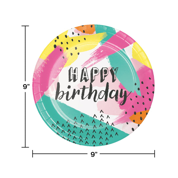 Cupcake Dinner Plates Set of 8, Cupcake Party Decorations, Cupcake Birthday Theme Party Supplies, Cupcake Baby Shower Party Plates, Sweet 16¬†