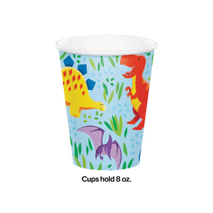 Dinosaur Party Cups Set of 8, Dinosaur Themed Party, Dinosaur Party Supplies, Dinosaur Birthday Party Decorations, Prehistoric Party