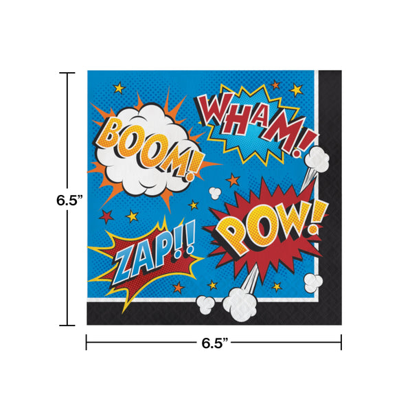 Superhero Slogans Party Pack, Plates, Napkins, Cups, Tablecloth,  Superhero Party Supplies, Superhero Themed Birthday Party Decorations