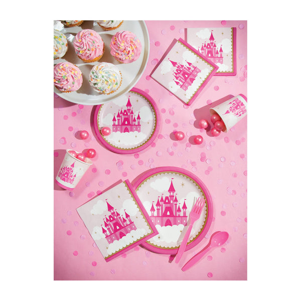 Little Princess Party Pack, Plates, Napkins, Cups, Tablecloth,  Princess Party Supplies, Castle Themed Birthday, Party Decorations