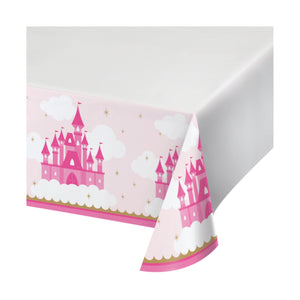 Little Princess Party Plastic Tablecover, Castle Themed Party, Princess Party Supplies, Birthday Party Decorations, Pink Party for Girls