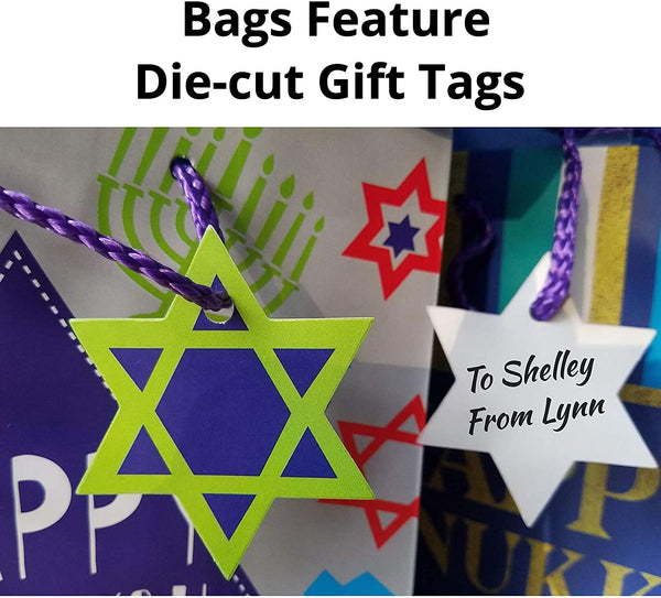 Hanukkah Gift Bags, Hanukkah Money Holder Cards, Coordinating Tissue Paper, Jewish Holiday, Festival of Lights