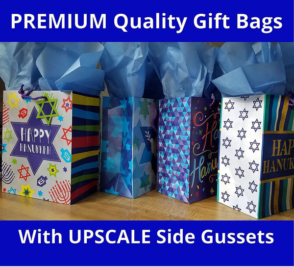 Hanukkah Gift Bags, Hanukkah Money Holder Cards, Coordinating Tissue Paper, Jewish Holiday, Festival of Lights