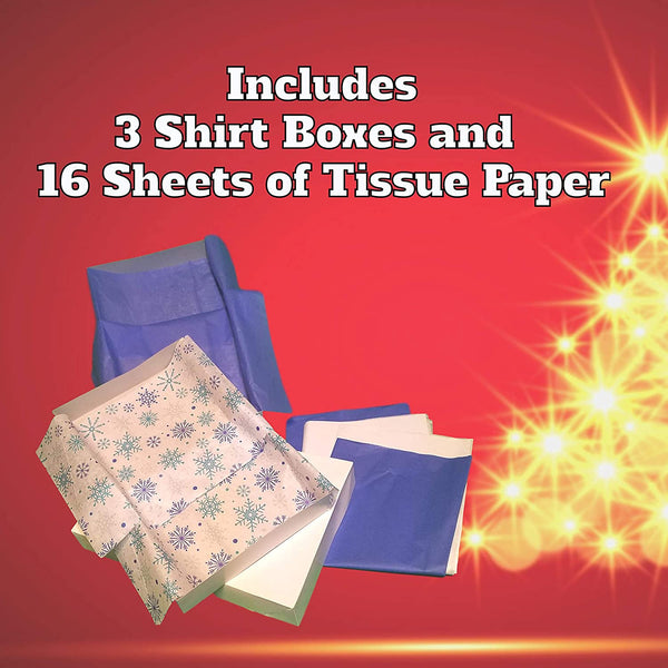 Christmas Gift Bags, Blue Snowflake Winter, Coordinating Tissue Paper,  Shirt Gift Boxes, Rustic Christmas, Holiday Gift Wrap, Holiday Bags