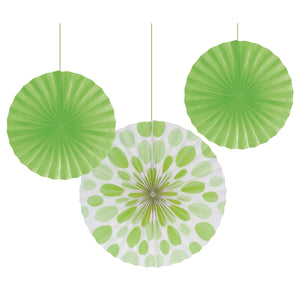 Fresh Lime Paper Fan Decorations, Set of 3 Honeycomb Tissue Paper Party Fans, Paper Flowers, Paper Rosette Fan, Wall Decor, Paper Pinwheel