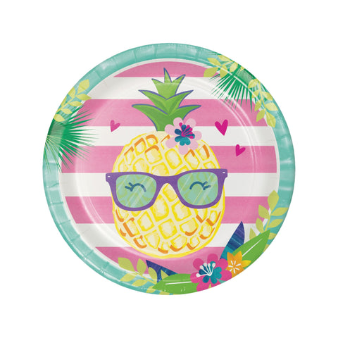 Pineapple Party Plates, Tropical Decor, Tropical Birthday Party, Summer Shower, Hawaiian Party, Fruit Party, Aloha Party, Luau Party