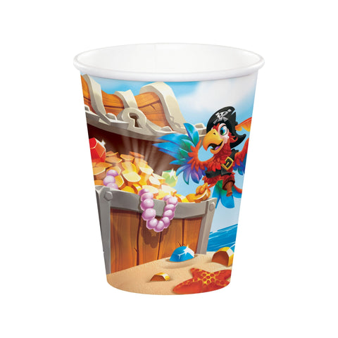 Pirate Party Cups, Pirate Party Décor, Pirate Treasure Birthday, Jolly Roger Theme, Pirate Ship Birthday, Skull and Crossbones, Ahoy Matey