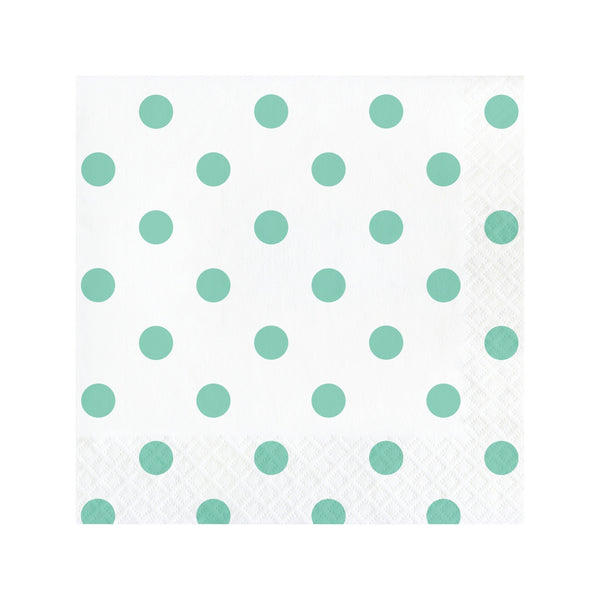 Party Beverage Napkins, Mint Polka Dot Napkins, Mint and White Stripes Napkins, All Occasion Party, Shower Decorations, Hen Party, Birthday Decor