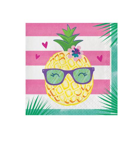 Pineapple Party Napkins, Tropical Decor, Tropical Birthday Party, Summer Shower, Hawaiian Party, Fruit Party, Aloha Party, Luau Party