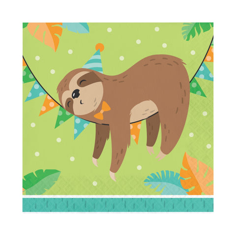 Sloth Party Napkins, Sloth Party Décor, Sloth Birthday, Animal Theme, Sloth Baby Shower, Sloth Party Decorations